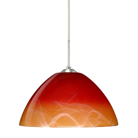 Besa Lighting Tessa Cord Pendant, Solare, Satin Nickel Finish, 1x75W Incandescent 1JT-4201SL-SN